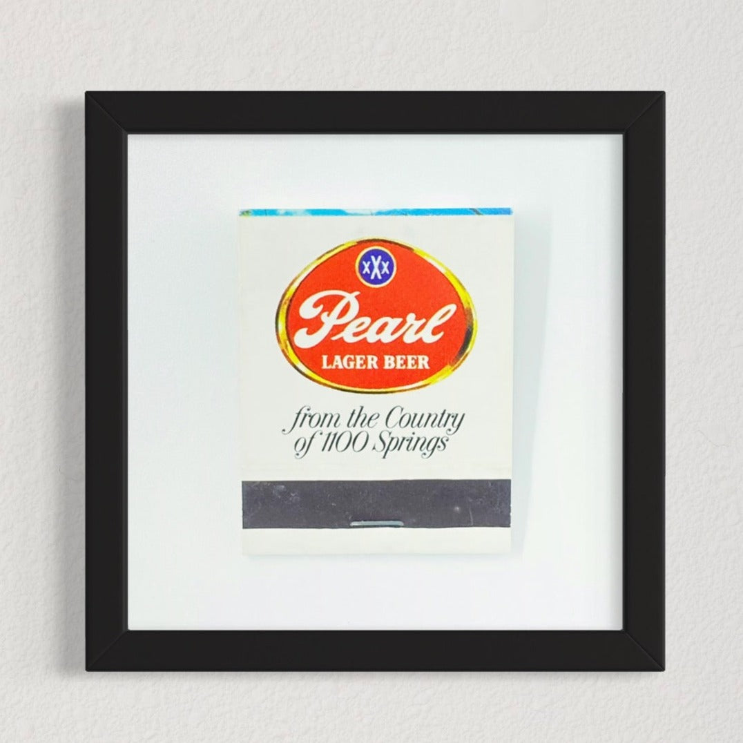 Pearl Beer Oval Matchbook Photography Print - Tejas Country Club