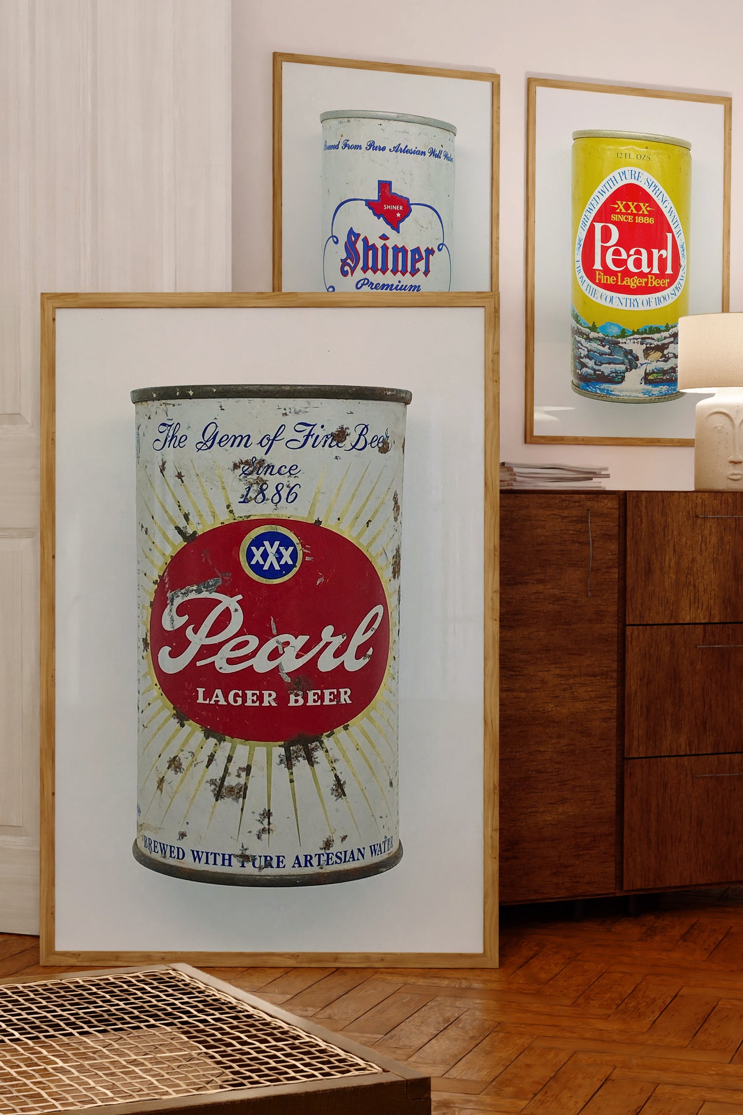 Vintage Sunburst Pearl Beer Can Photography Print