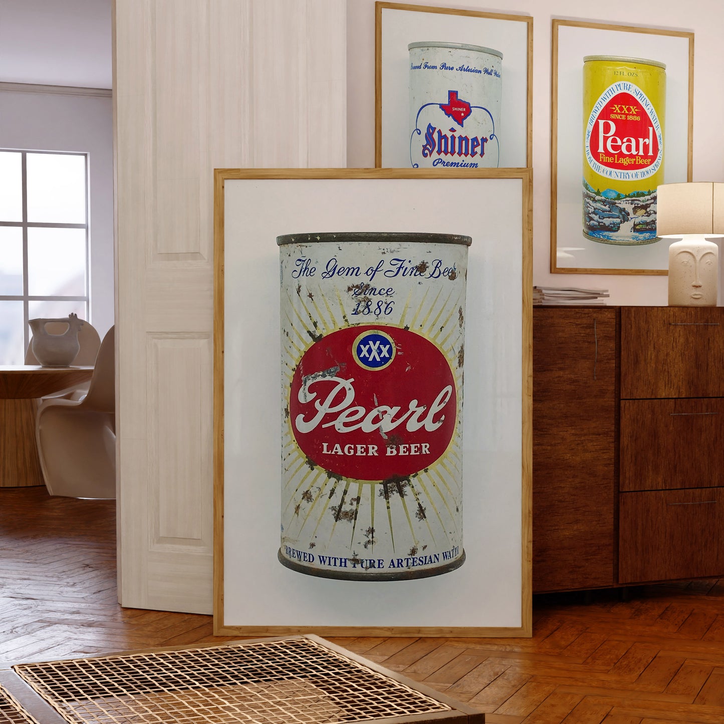 Vintage Sunburst Pearl Beer Can Photography Print