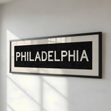 Framed Philadelphia Pennsylvania Bus Scroll - Tejas Country Club