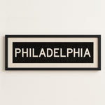 Framed Philadelphia Pennsylvania Bus Scroll - Tejas Country Club