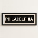 Framed Philadelphia Pennsylvania Bus Scroll - Tejas Country Club