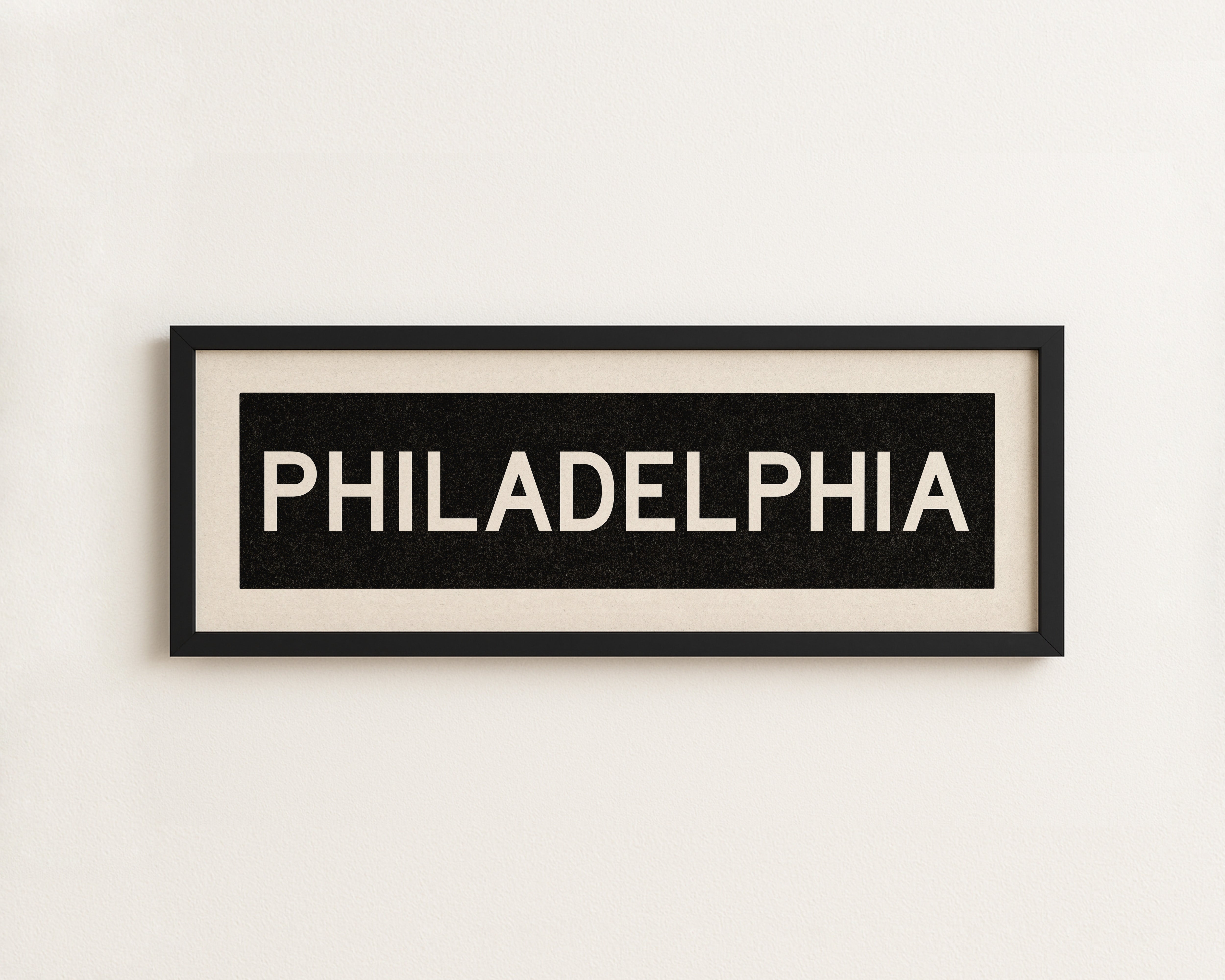 Framed Philadelphia Pennsylvania Bus Scroll - Tejas Country Club