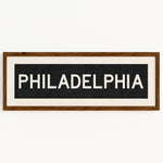 Framed Philadelphia Pennsylvania Bus Scroll - Tejas Country Club