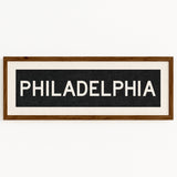 Framed Philadelphia Pennsylvania Bus Scroll - Tejas Country Club