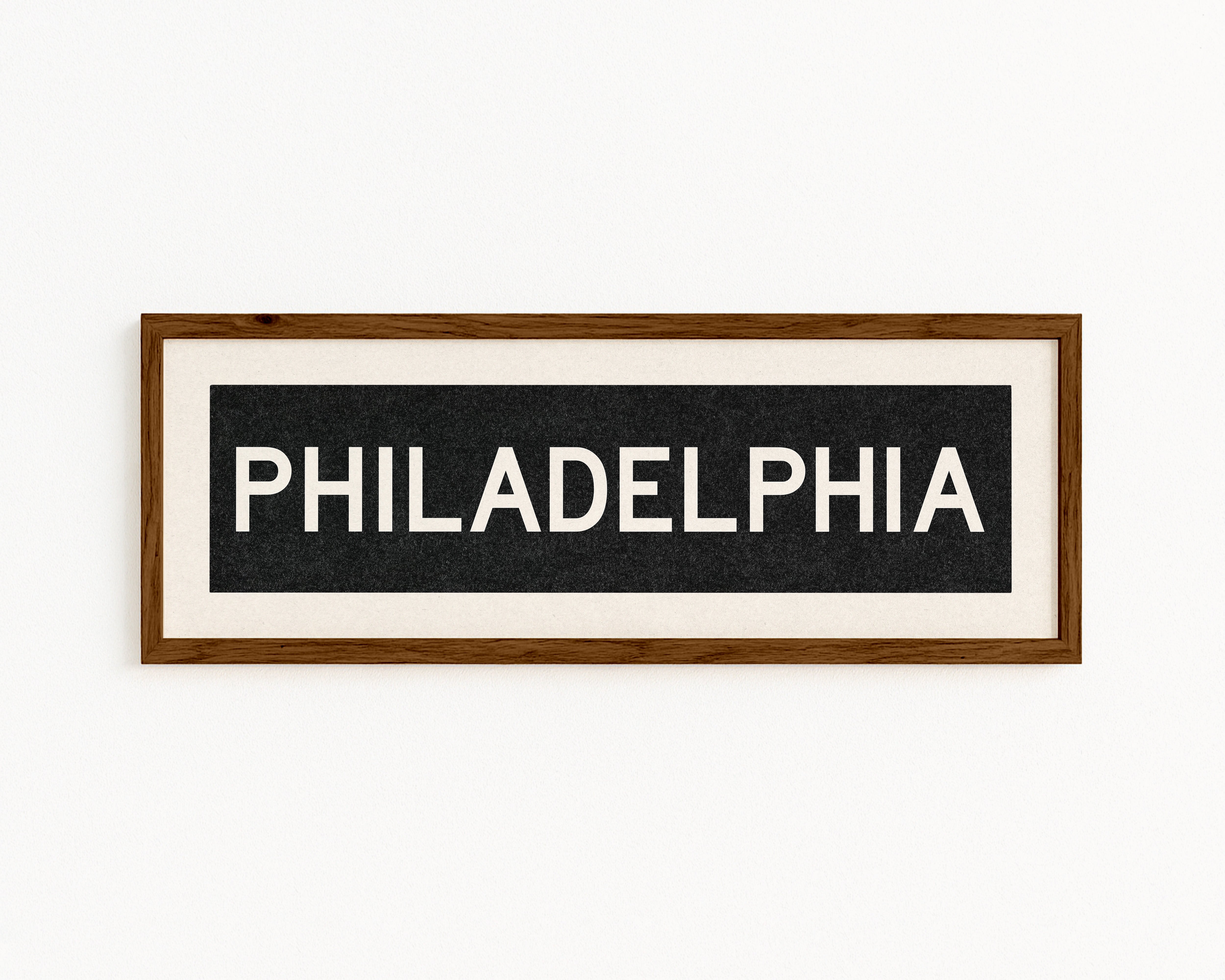 Framed Philadelphia Pennsylvania Bus Scroll - Tejas Country Club