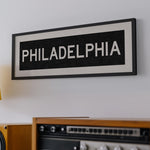 Framed Philadelphia Pennsylvania Bus Scroll - Tejas Country Club
