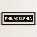 Framed Philadelphia Pennsylvania Bus Scroll - Tejas Country Club