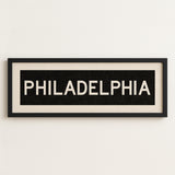 Framed Philadelphia Pennsylvania Bus Scroll - Tejas Country Club