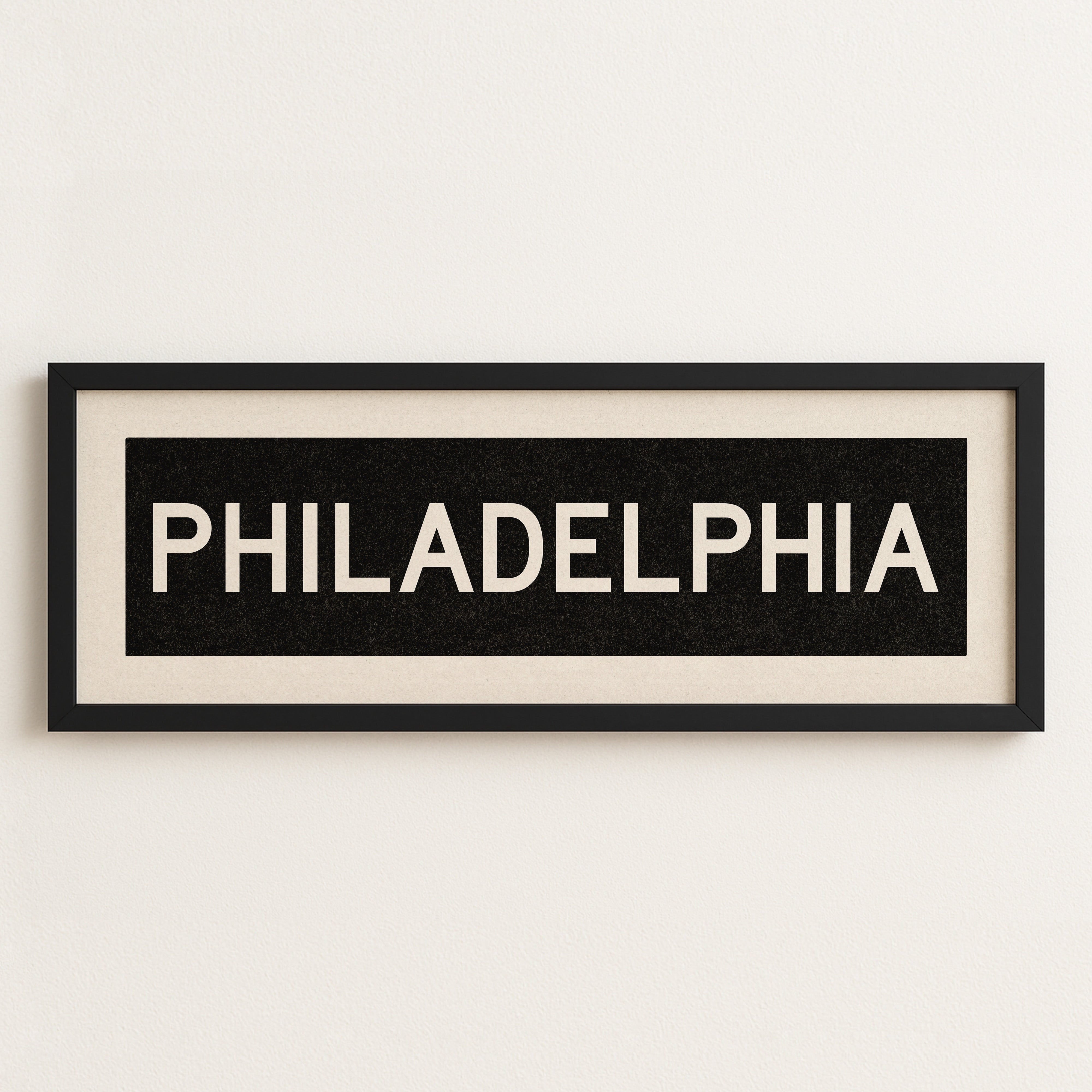 Framed Philadelphia Pennsylvania Bus Scroll - Tejas Country Club
