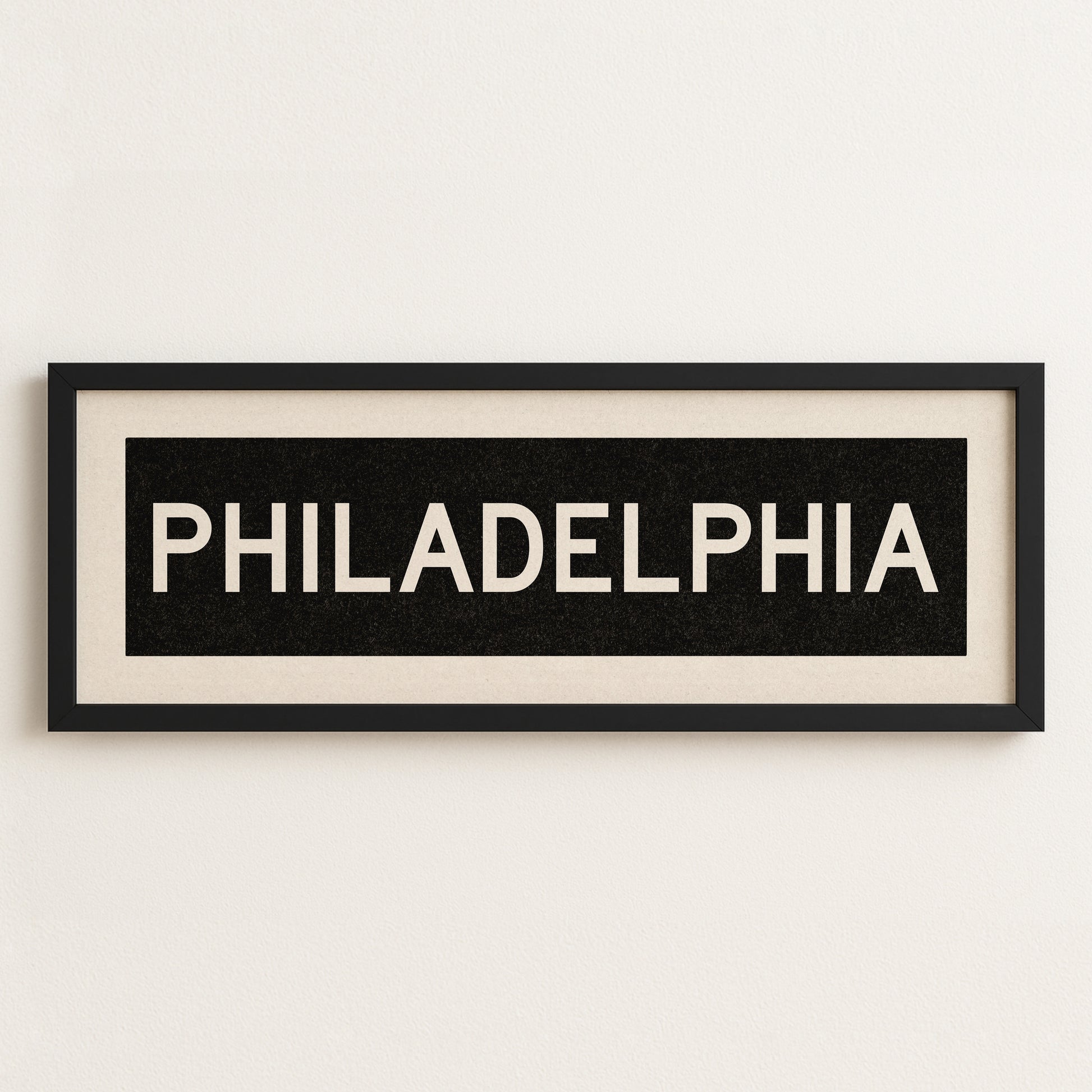 Framed Philadelphia Pennsylvania Bus Scroll - Tejas Country Club