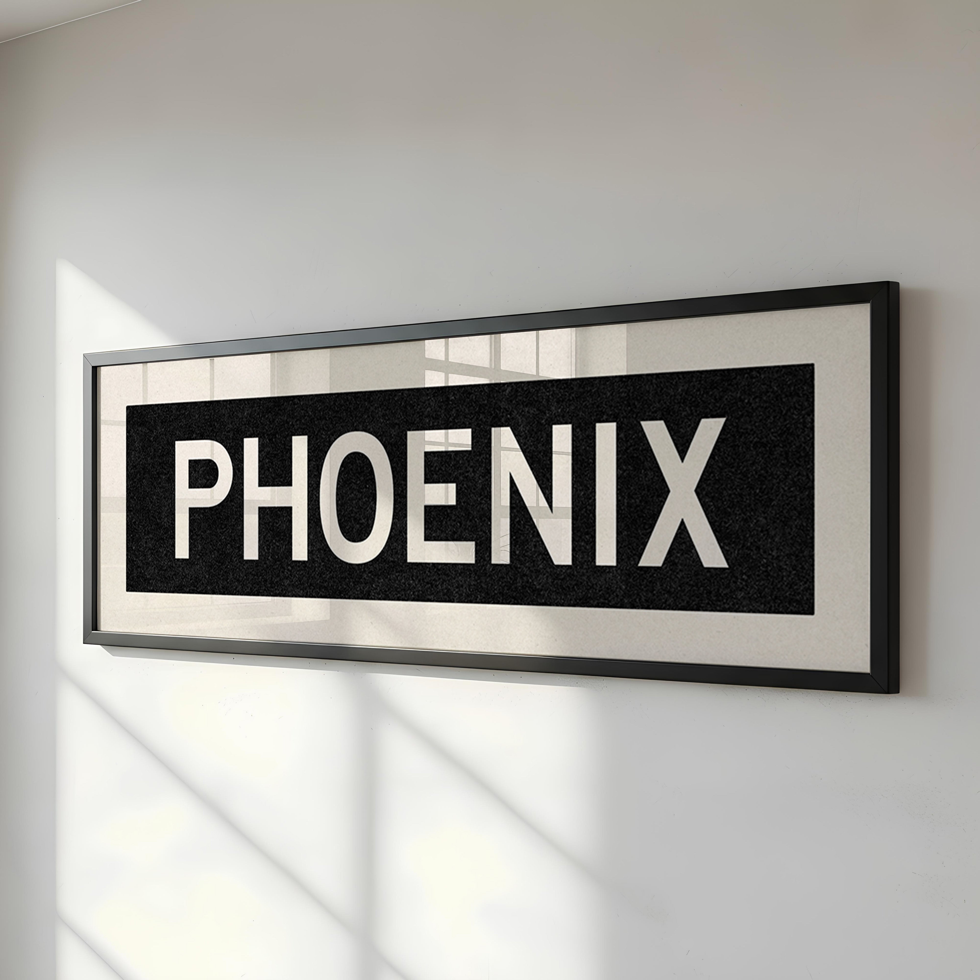 Framed Phoenix Arizona Bus Scroll - Tejas Country Club