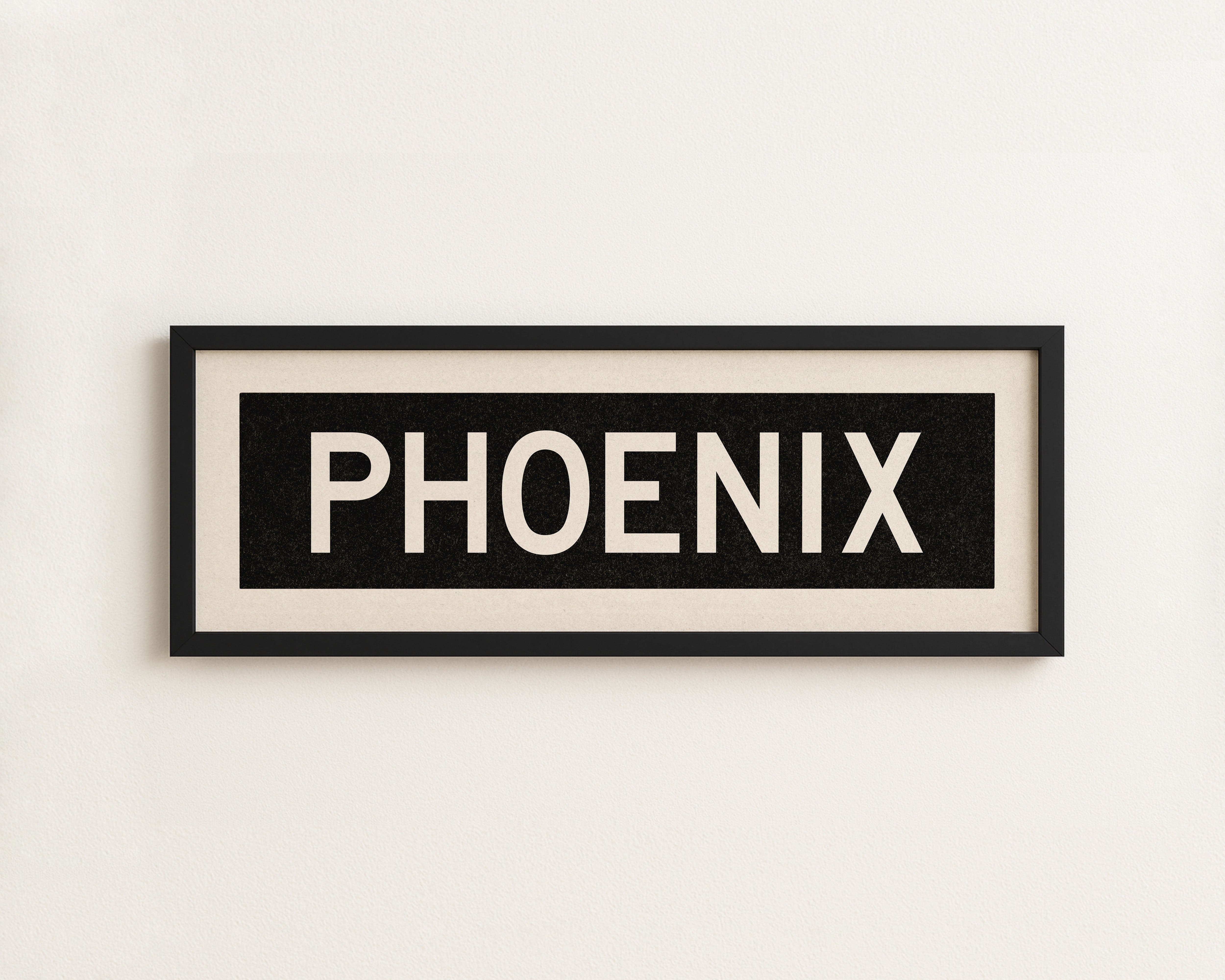 Framed Phoenix Arizona Bus Scroll - Tejas Country Club