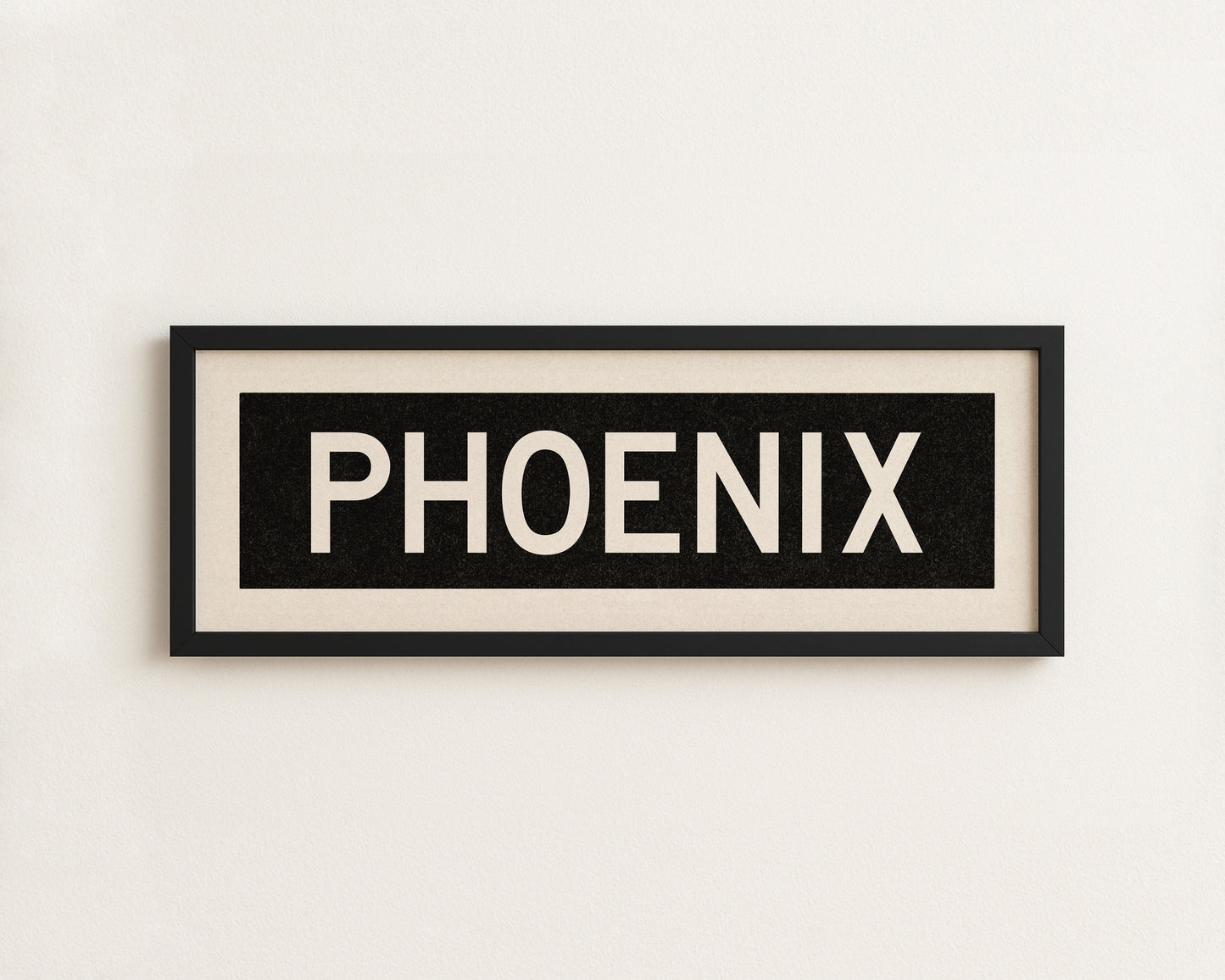 Framed Phoenix Arizona Bus Scroll