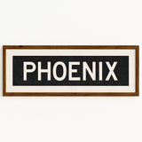 Framed Phoenix Arizona Bus Scroll - Tejas Country Club