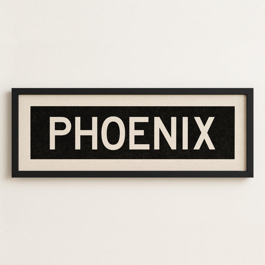 Framed Phoenix Arizona Bus Scroll