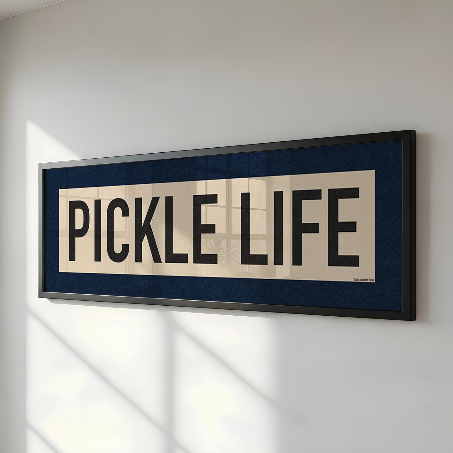Framed Pickle Life Pickleball Art Scroll Sign