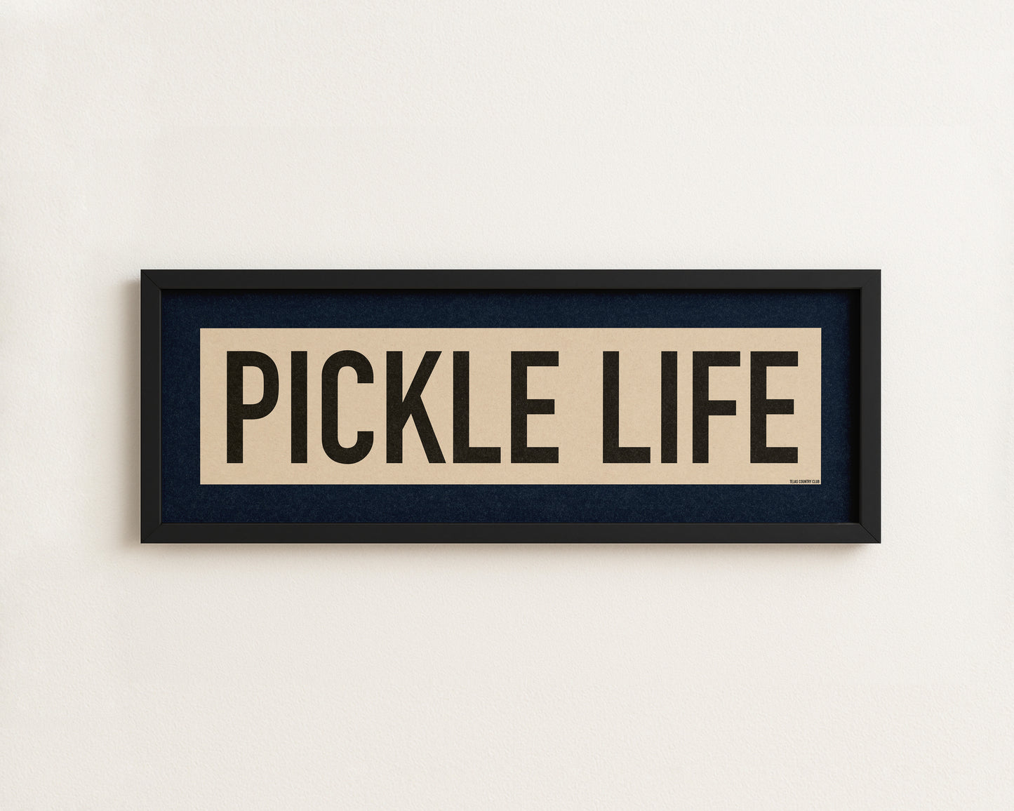 Framed Pickle Life Pickleball Art Scroll Sign