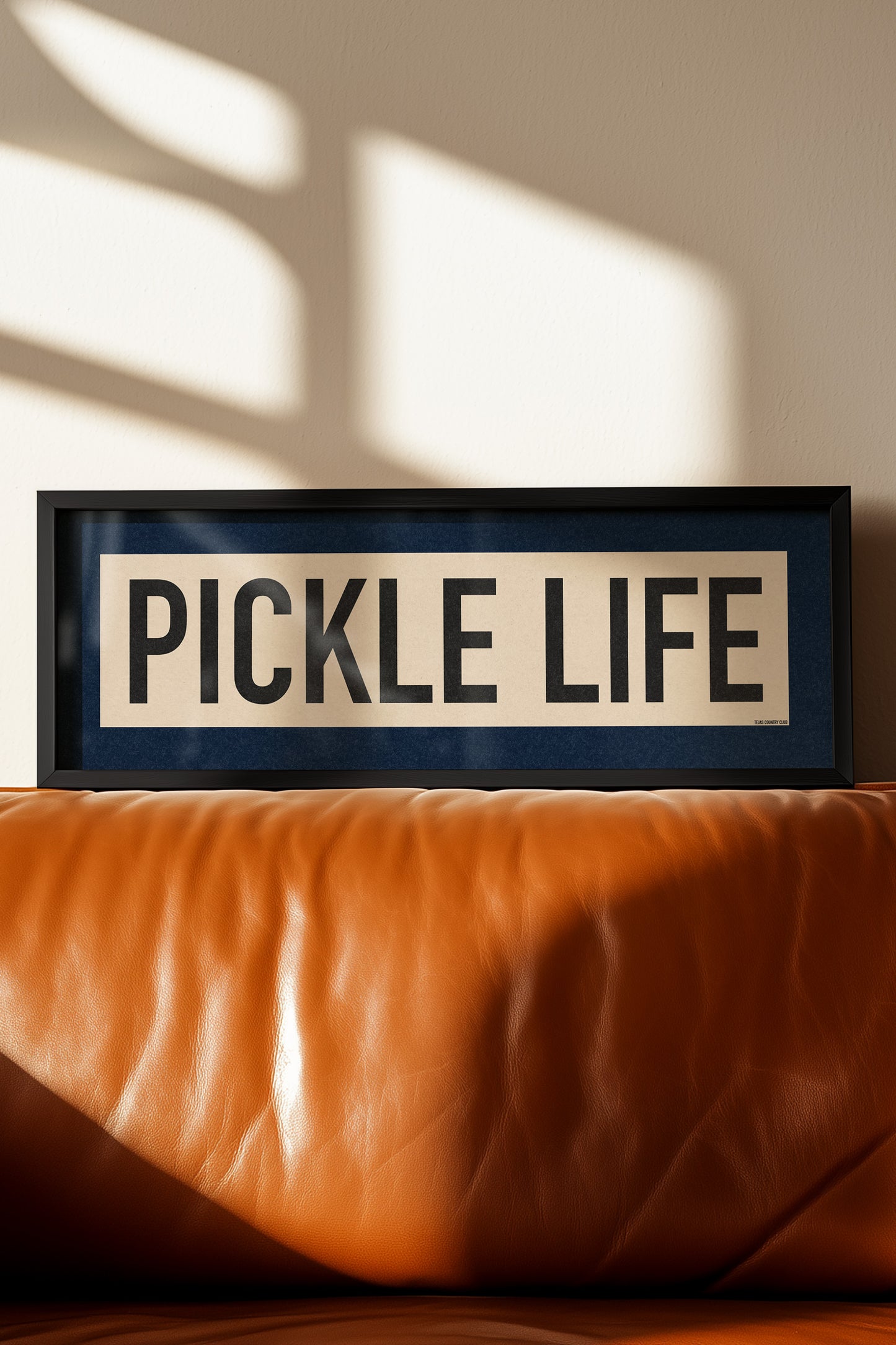 Framed Pickle Life Pickleball Art Scroll Sign