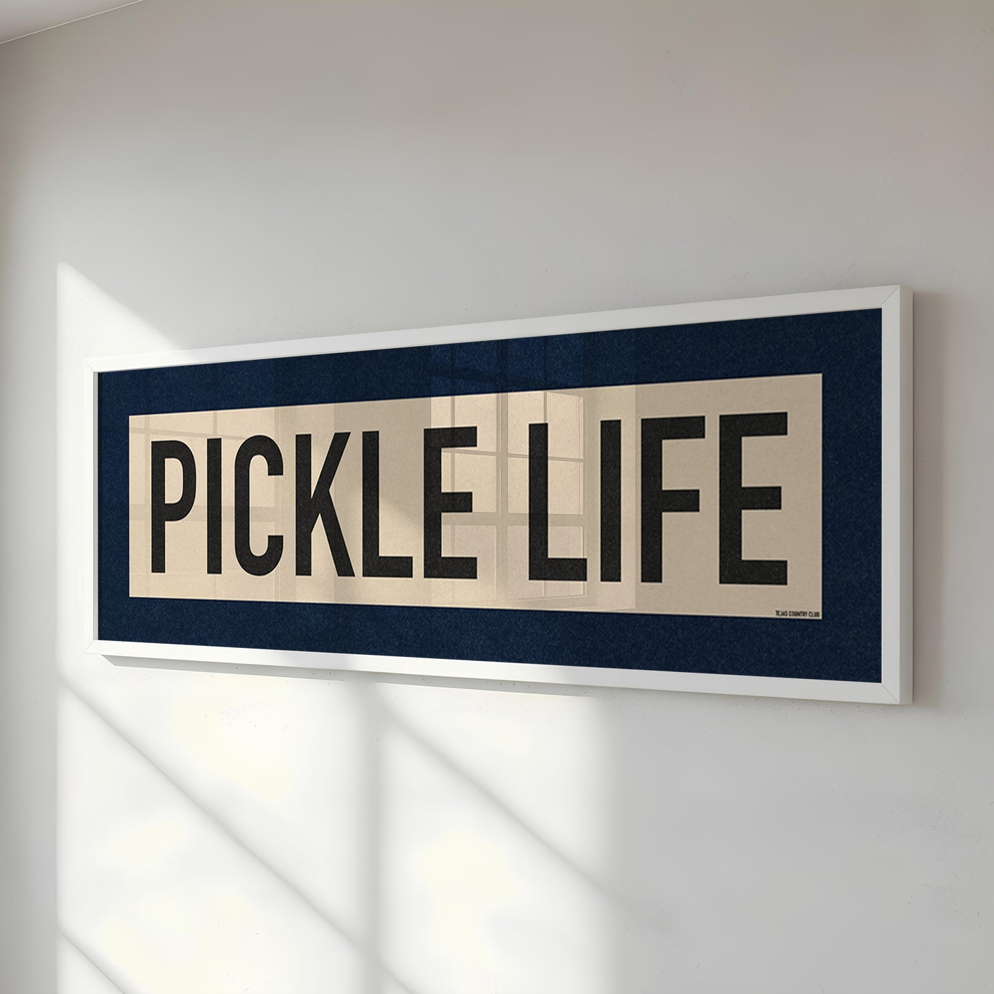Framed Pickle Life Pickleball Art Scroll Sign