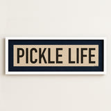 Framed Pickle Life Pickleball Art Scroll Sign
