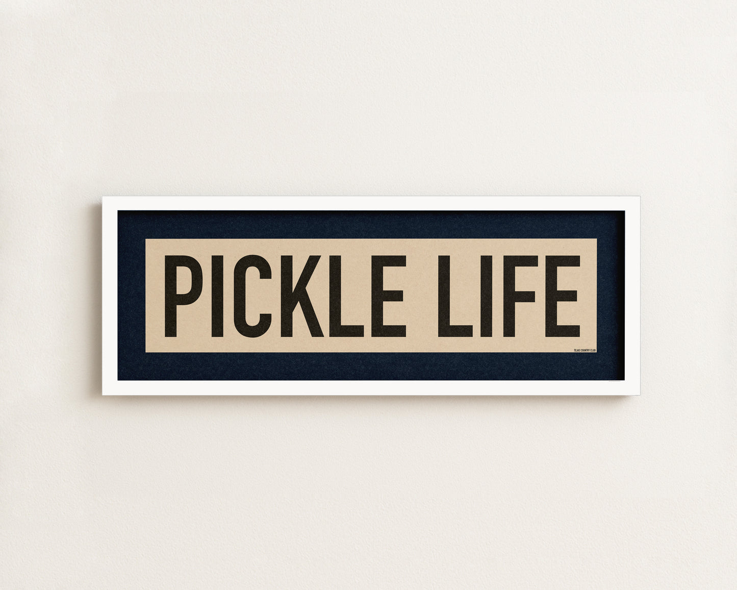 Framed Pickle Life Pickleball Art Scroll Sign