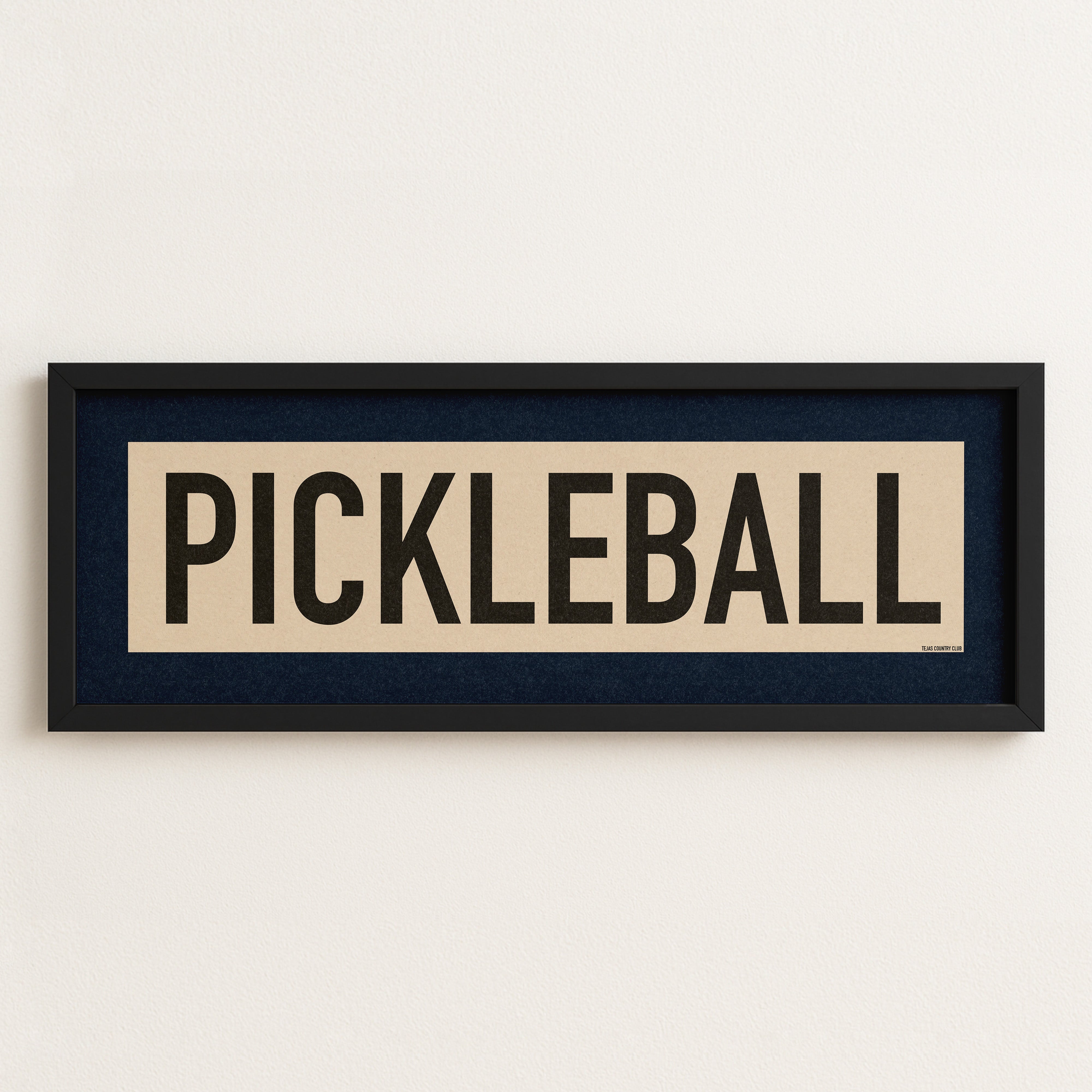 Framed Pickleball Art Scroll Sign - Tejas Country Club
