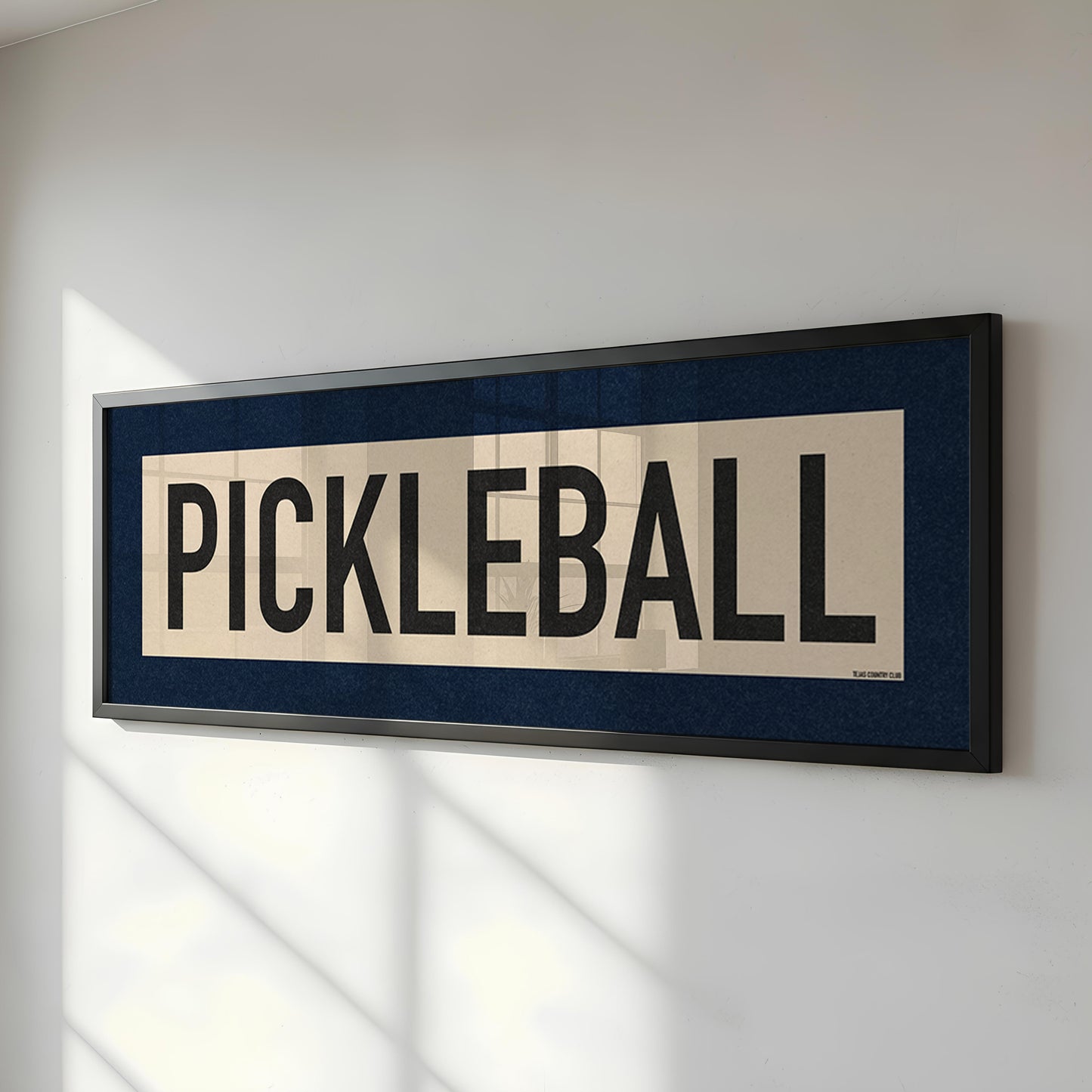 Framed Pickleball Art Scroll Sign