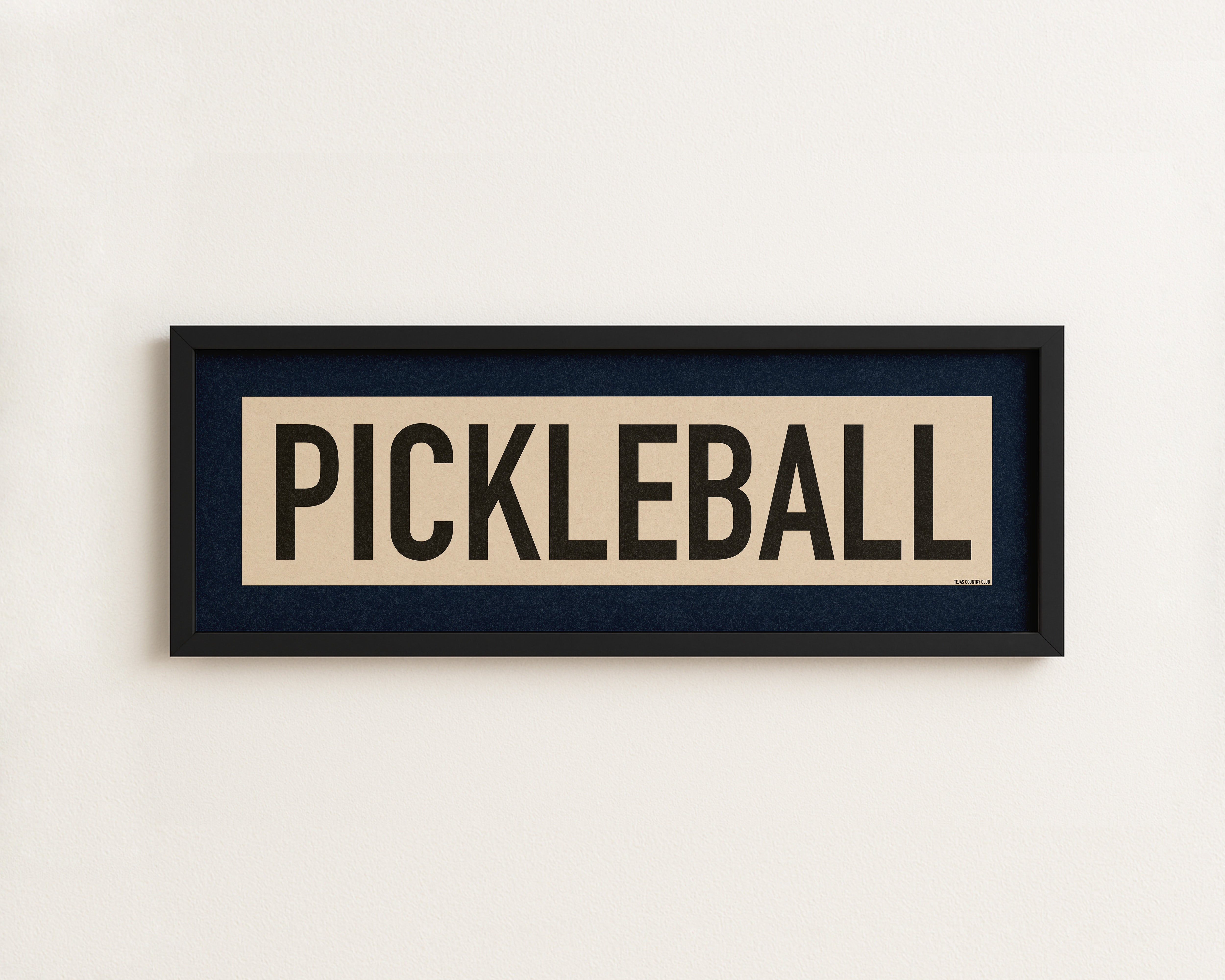 Framed Pickleball Art Scroll Sign - Tejas Country Club