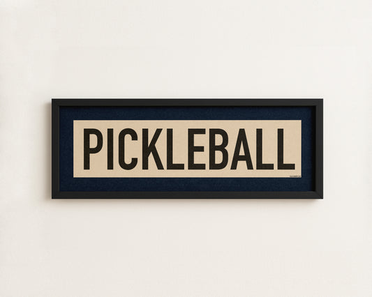 Framed Pickleball Art Scroll Sign