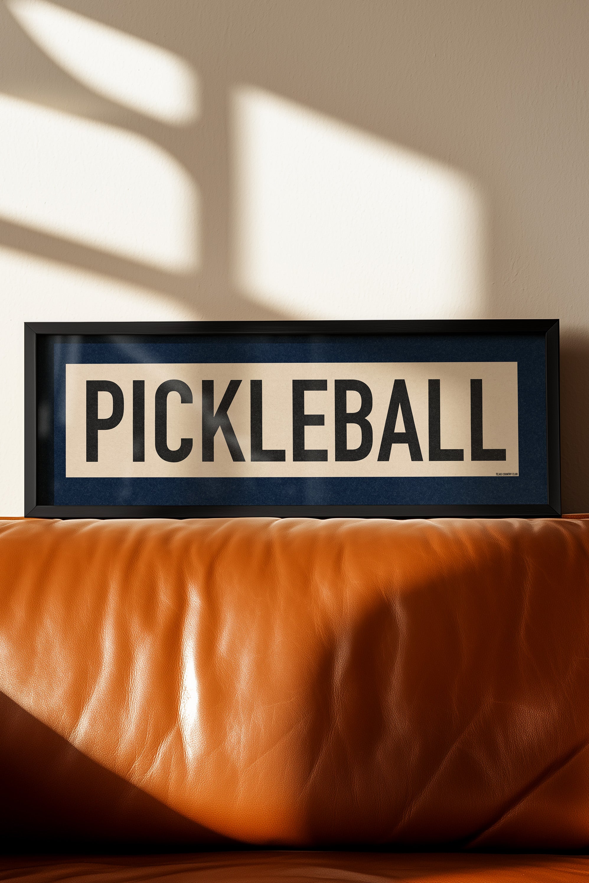 Framed Pickleball Art Scroll Sign - Tejas Country Club