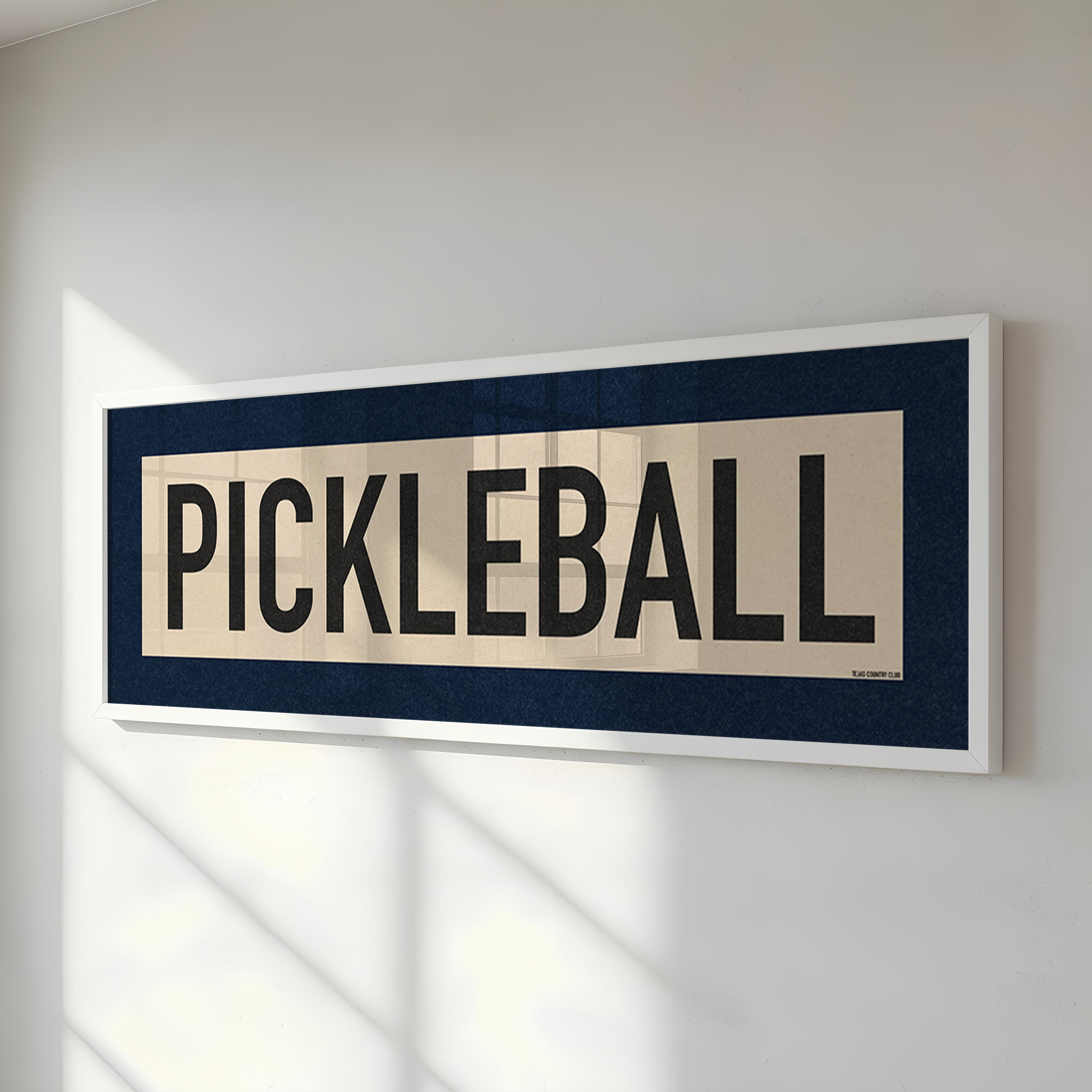 Framed Pickleball Art Scroll Sign - Tejas Country Club