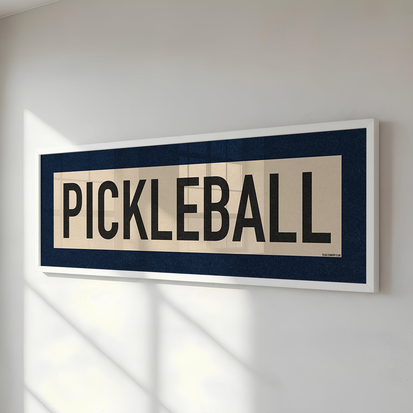 Framed Pickleball Art Scroll Sign