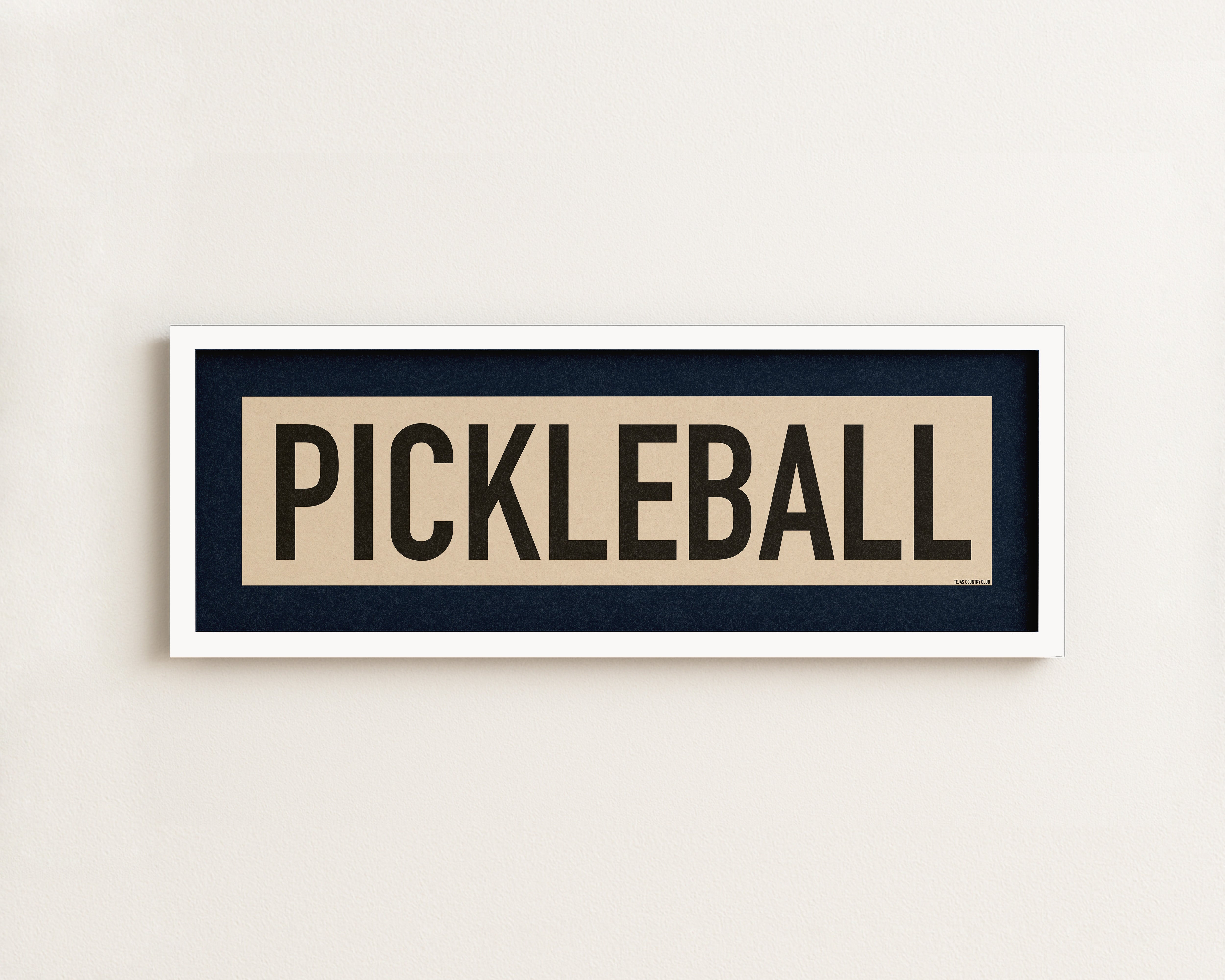 Framed Pickleball Art Scroll Sign - Tejas Country Club
