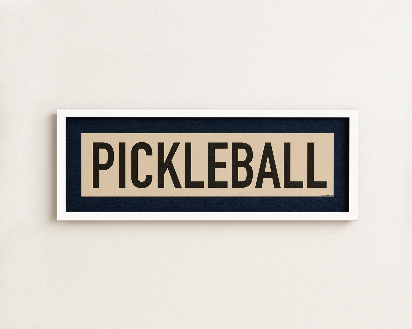 Framed Pickleball Art Scroll Sign