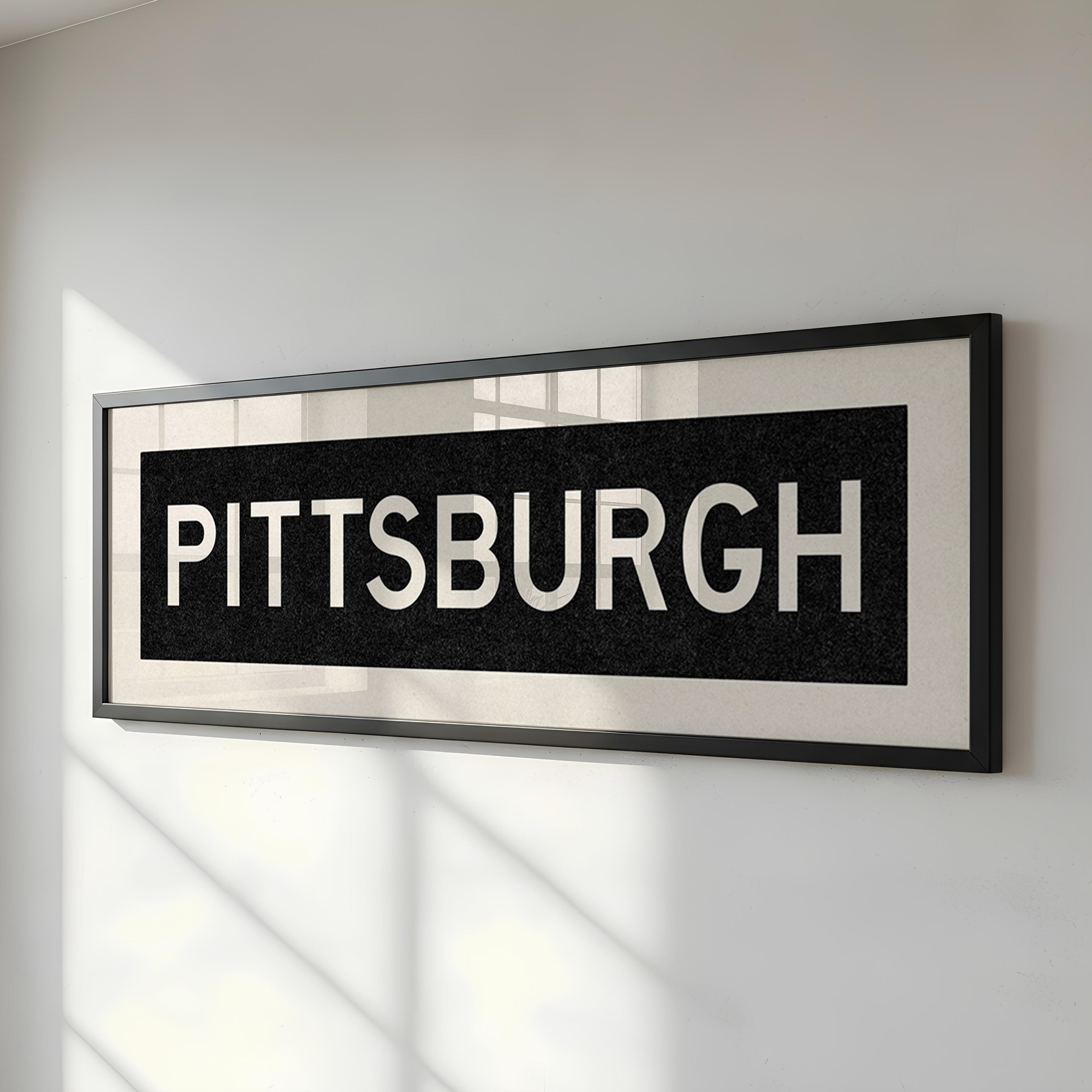 Framed Pittsburgh Pennsylvania Bus Scroll - Tejas Country Club