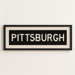 Framed Pittsburgh Pennsylvania Bus Scroll - Tejas Country Club