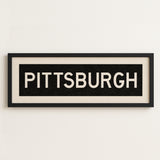 Framed Pittsburgh Pennsylvania Bus Scroll - Tejas Country Club