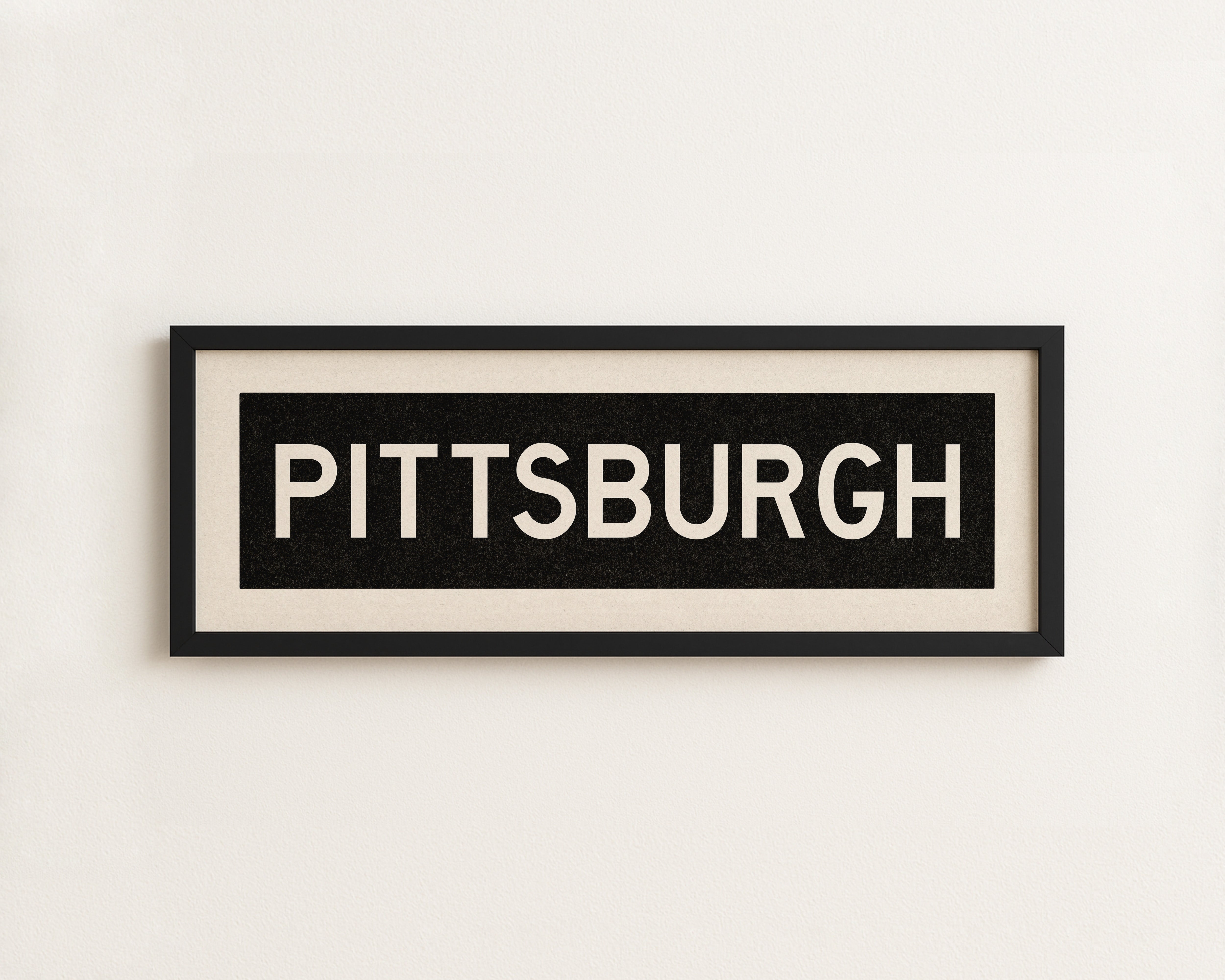 Framed Pittsburgh Pennsylvania Bus Scroll - Tejas Country Club