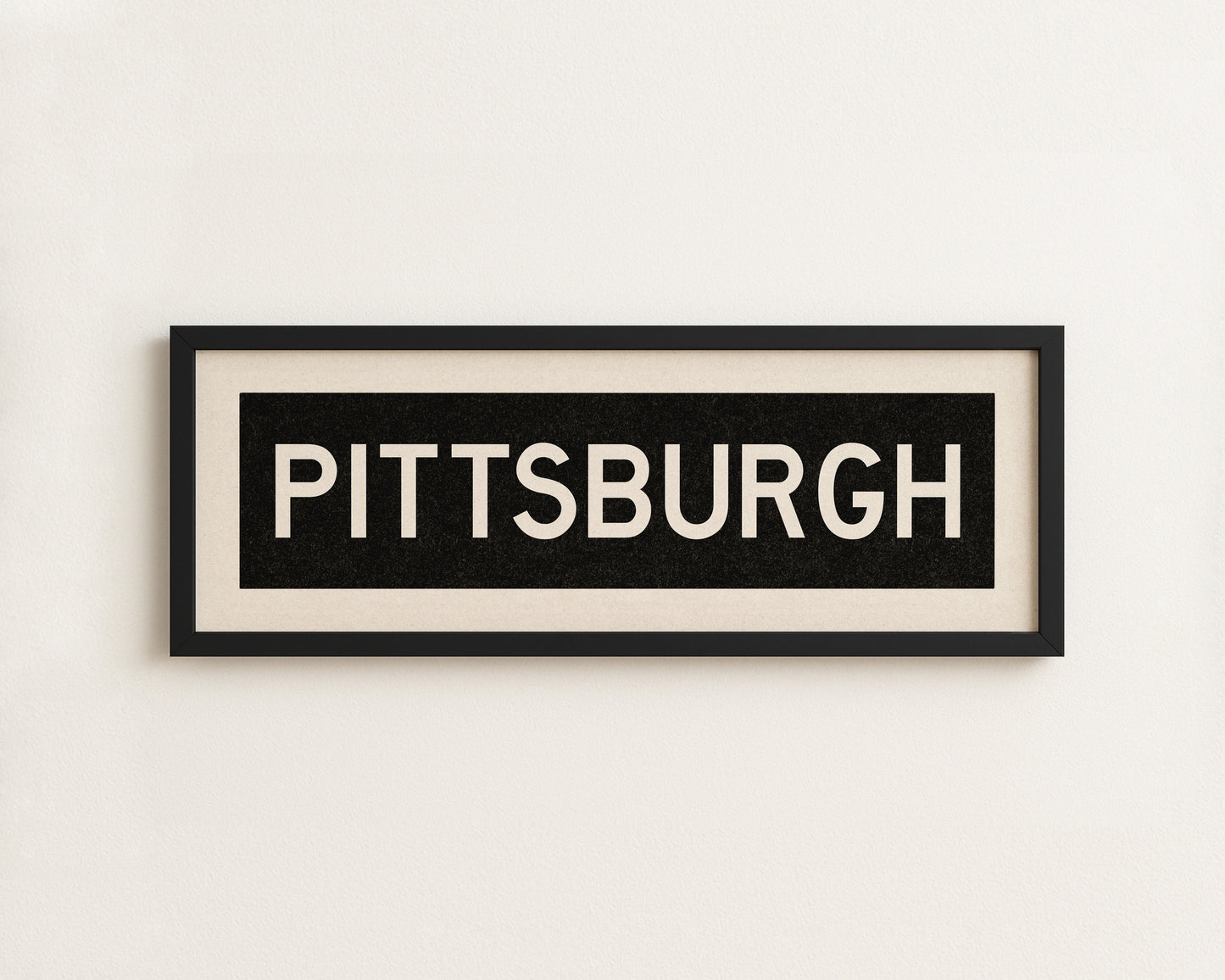 Framed Pittsburgh Pennsylvania Bus Scroll - Tejas Country Club