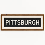 Framed Pittsburgh Pennsylvania Bus Scroll - Tejas Country Club