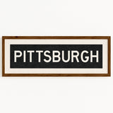 Framed Pittsburgh Pennsylvania Bus Scroll - Tejas Country Club