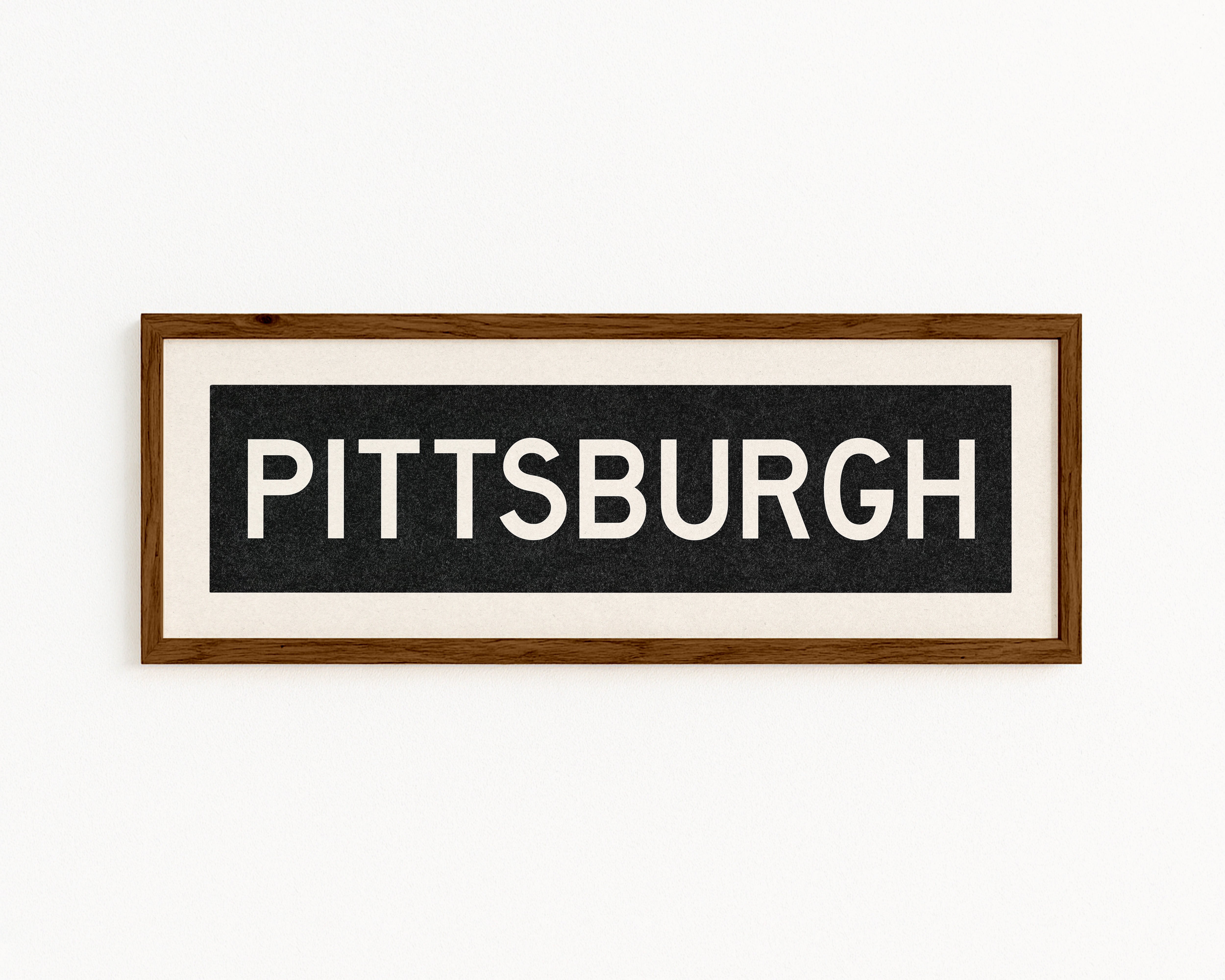 Framed Pittsburgh Pennsylvania Bus Scroll - Tejas Country Club