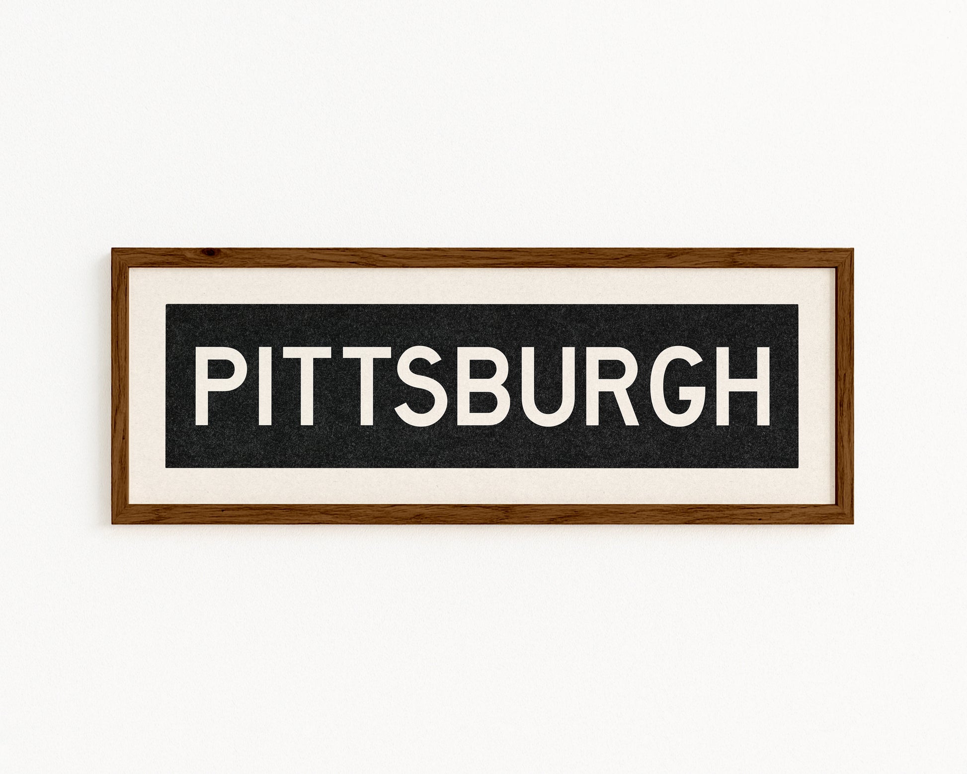 Framed Pittsburgh Pennsylvania Bus Scroll - Tejas Country Club