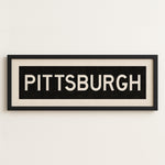 Framed Pittsburgh Pennsylvania Bus Scroll - Tejas Country Club