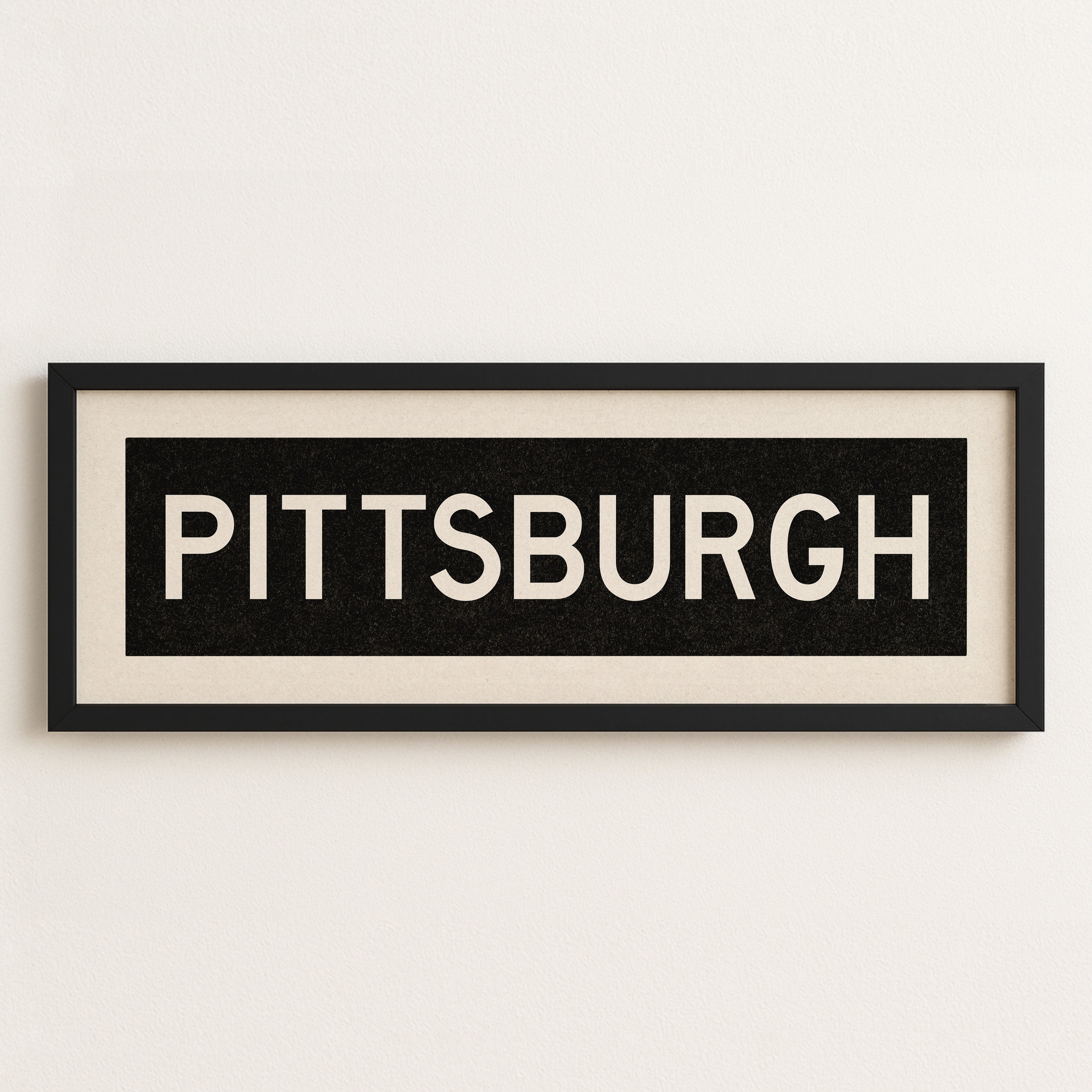 Framed Pittsburgh Pennsylvania Bus Scroll - Tejas Country Club