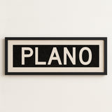 Framed Plano Bus Scroll Sign