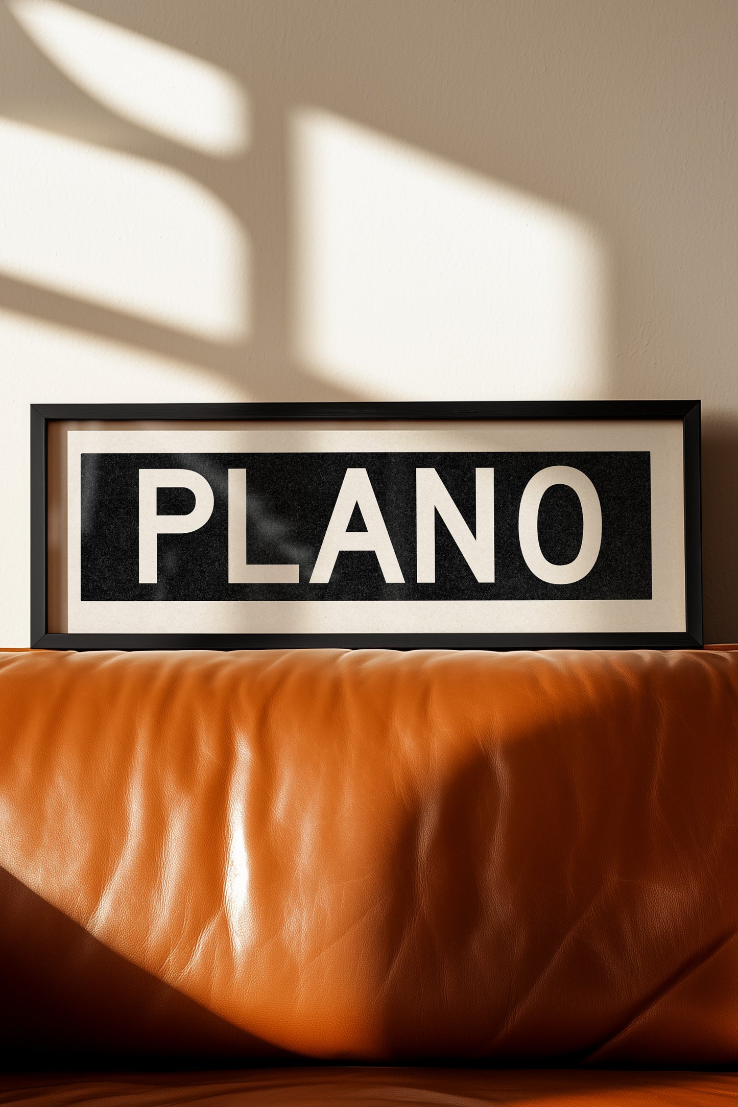 Framed Plano Bus Scroll Sign