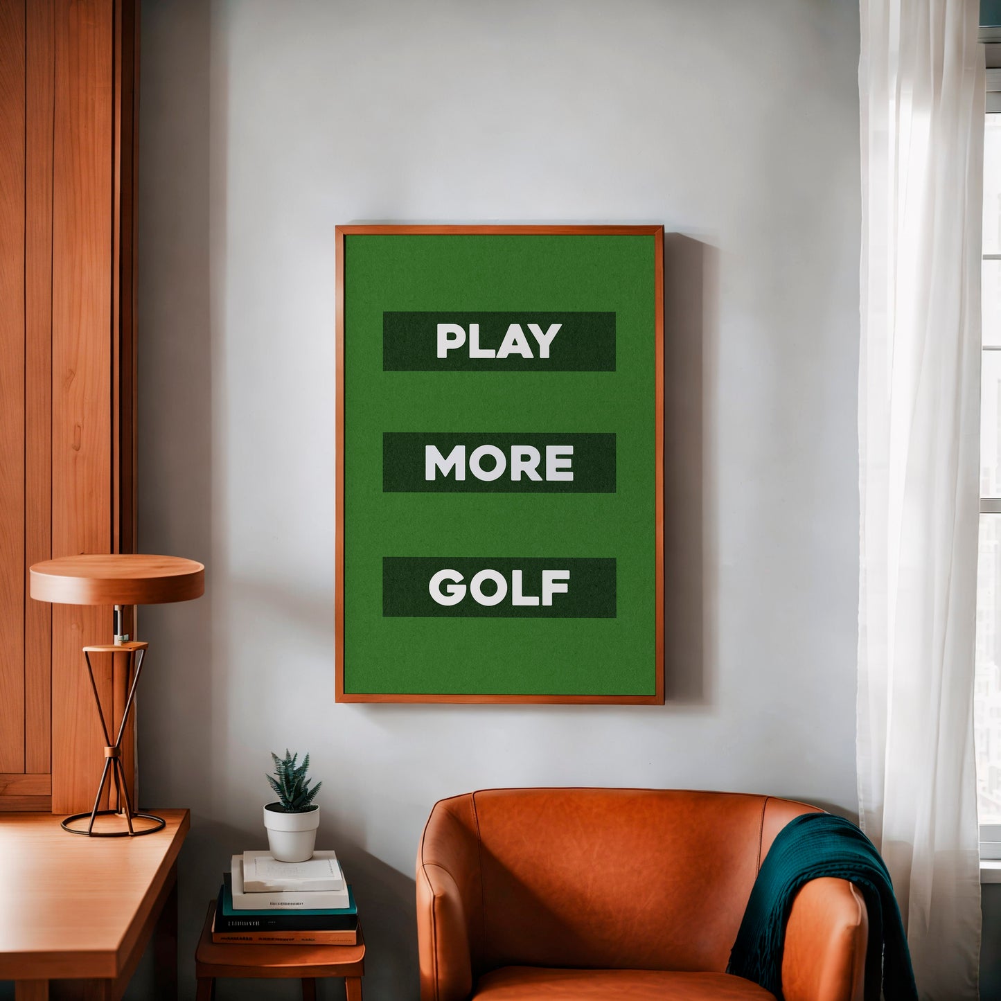 Play More Golf Art Poster Print