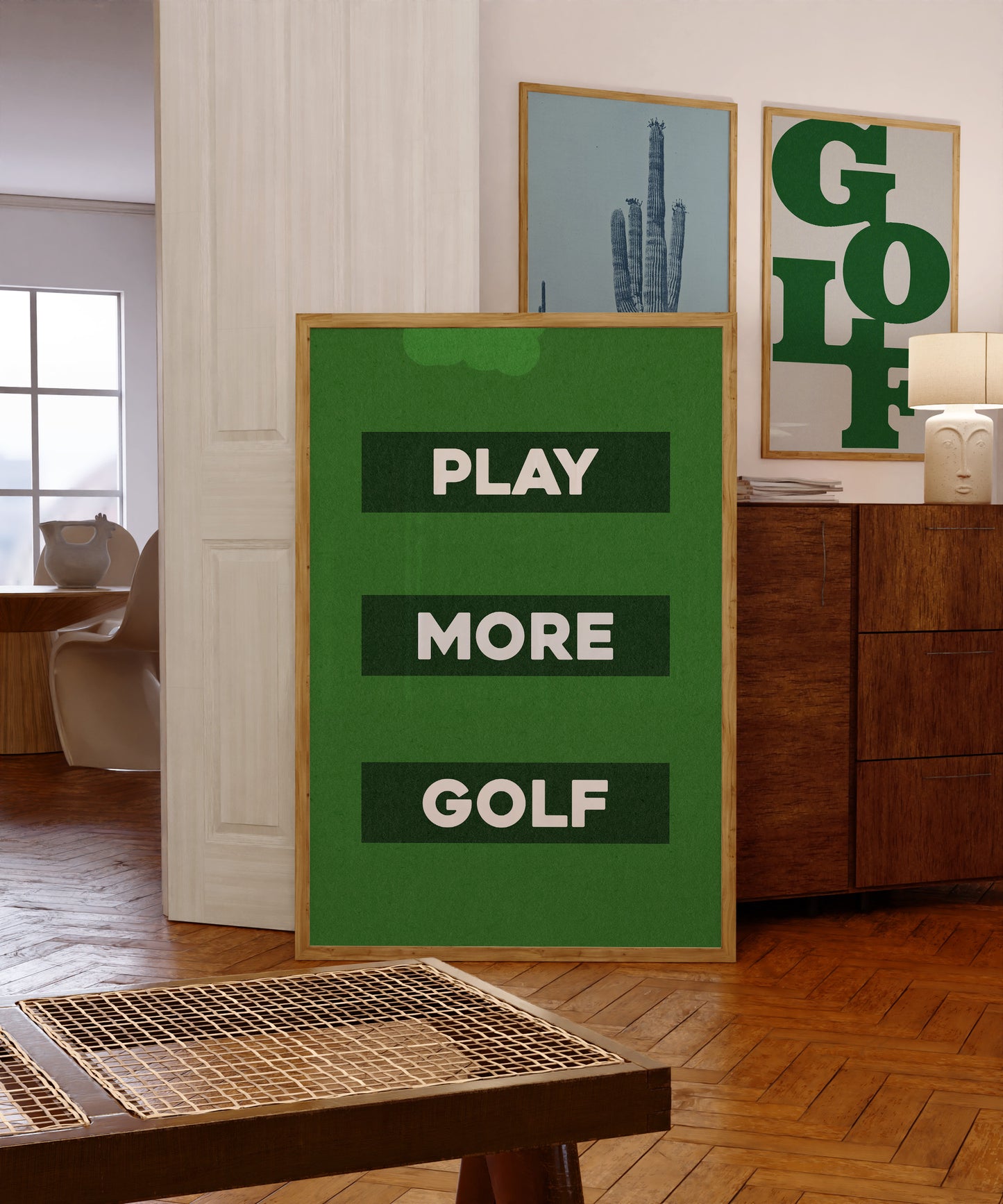 Play More Golf Art Poster Print